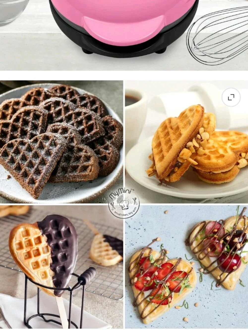 MyMini-Heart 🩷 Waffle Maker (Pink🩷)